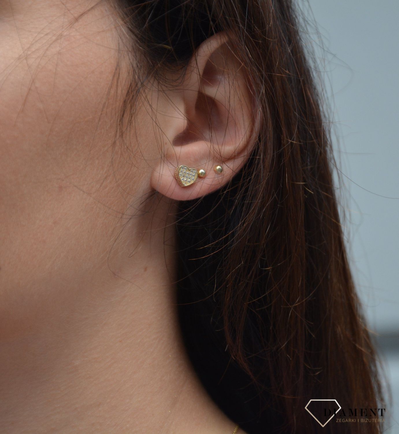 Kolczyki złote w kształcie serc z cyrkoniami DIA-KLC-KO 1580 333 Au.jpg